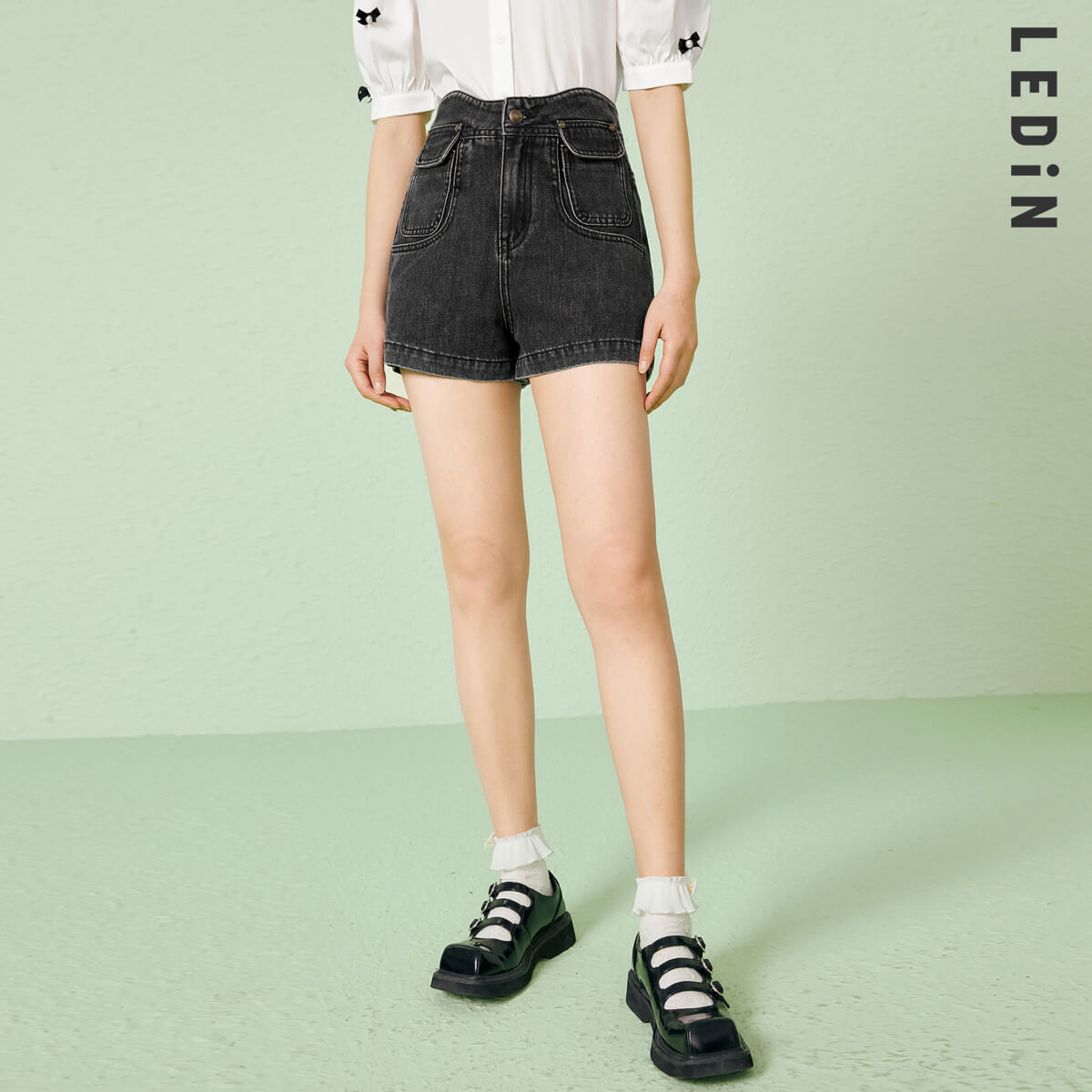 直筒牛仔褲女2021年春季新款褲子女裝童趣花花牛仔褲寬鬆 直筒牛仔褲女2021年春季新款褲子女裝童趣花花牛仔褲寬鬆